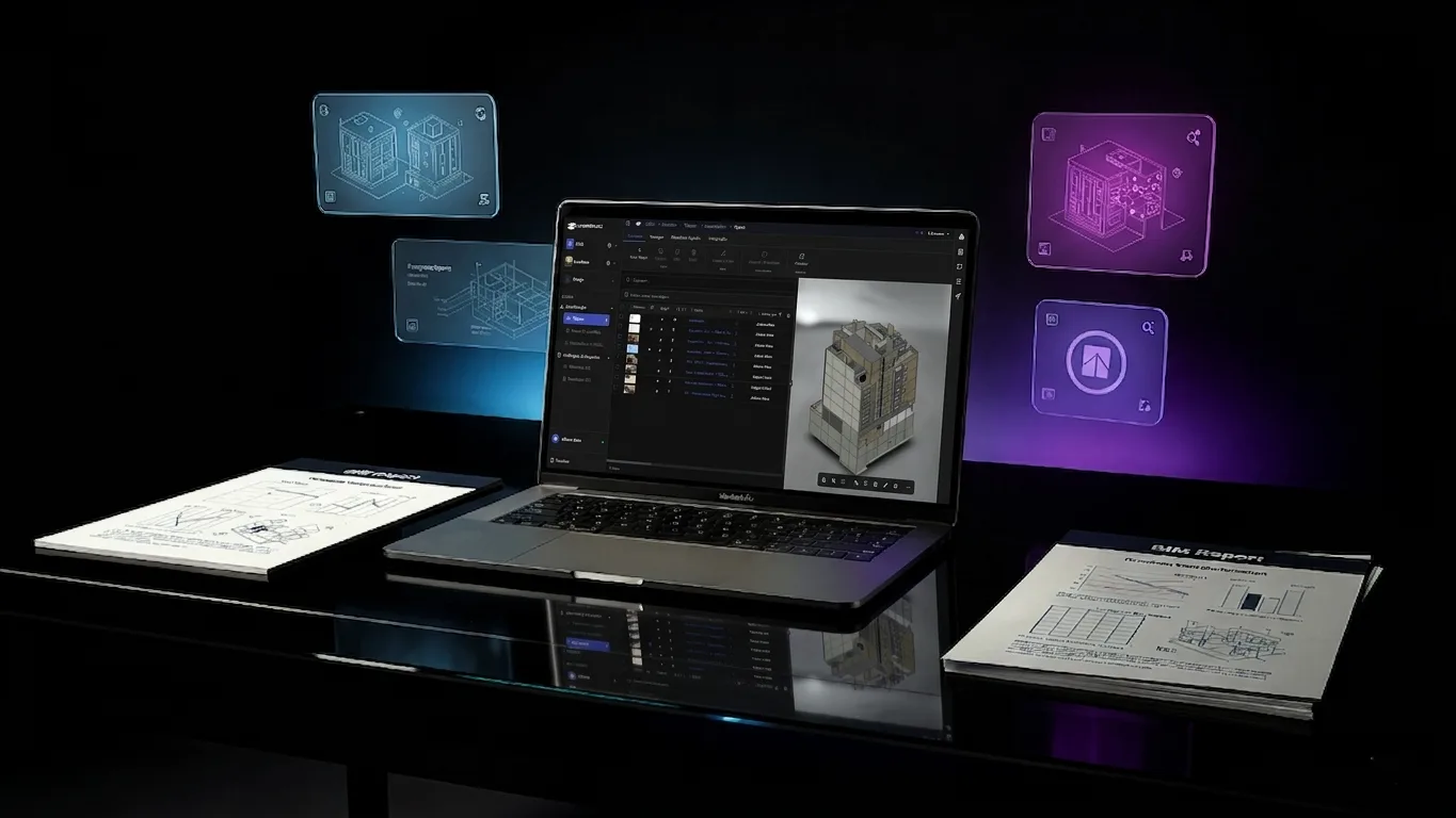 BIMWorkplace Design module — coordination dashboard with 3D viewer, topics, clash detection and IDS validation.